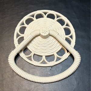 Vintage 70s HOMCO Faux Wicker Towel Ring Holder